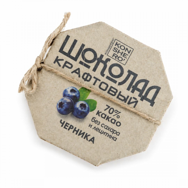 Шоколад ремесленный "Черника" 80г 