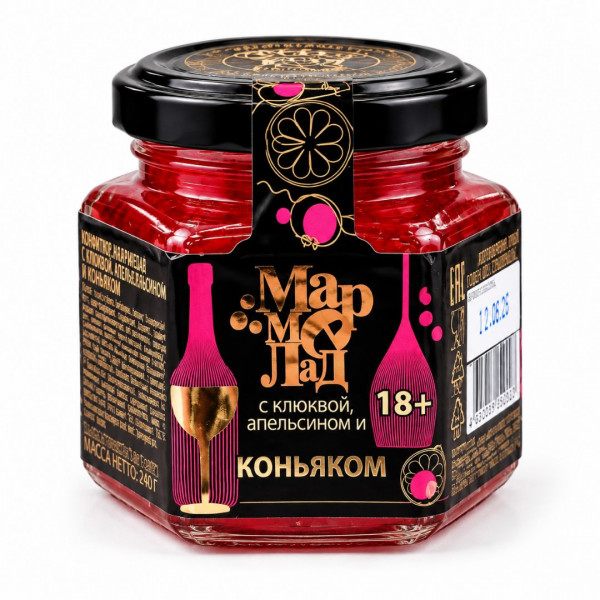 Мармелад "Коньяк" клюква и апельсин 130г 