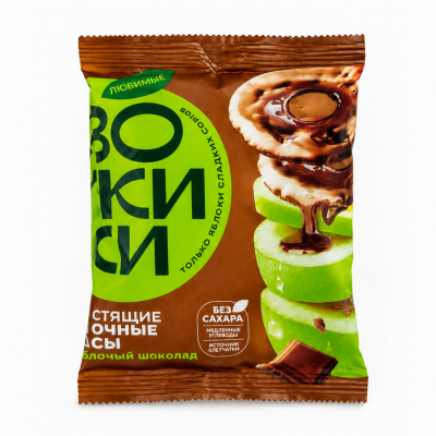 Чипсы яблочные "Зожики" молочный шоколад 80г