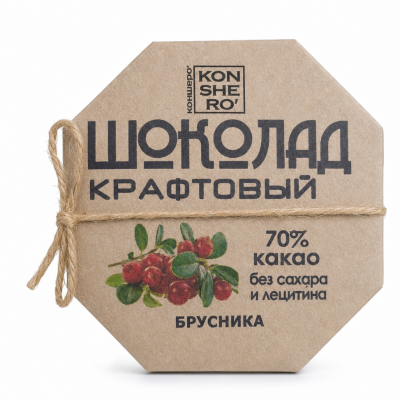 Шоколад ремесленный "Брусника" 80г