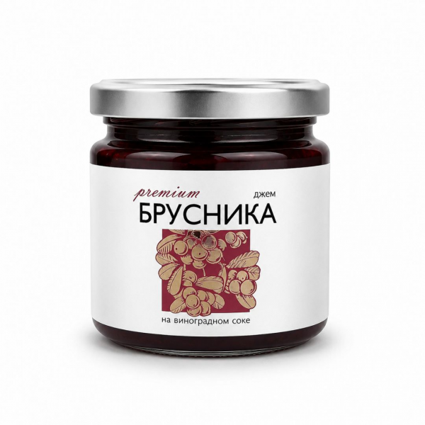 Джем "Русский лес" брусника 220г 