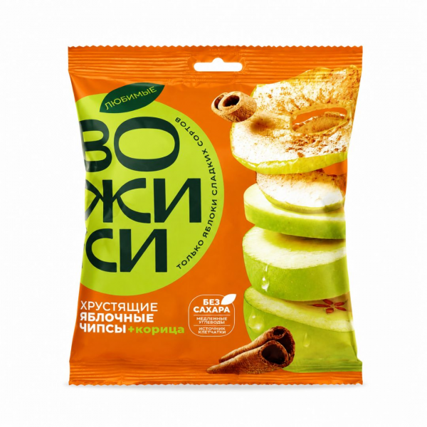 Чипсы яблочные "Зожики" яблоко/корица 